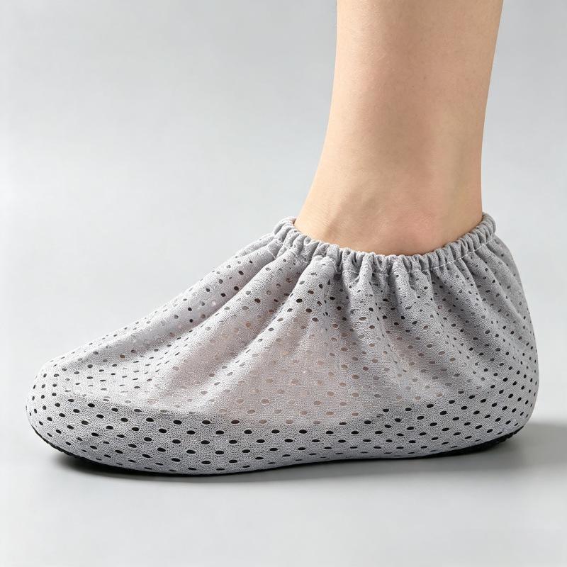 Washable Non-Slip Cowhide Sole Shoe Covers - Indoor Dustproof, Wear-Resistant, Reusable.