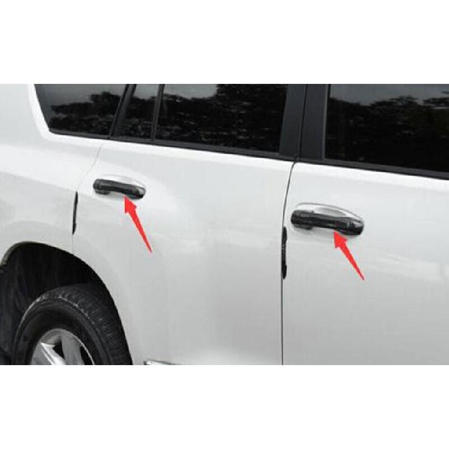 For Lexus GX460 2010-2022 Carbon Fiber Outside Smart Door Handle Cover Trim 8pcs