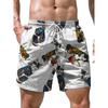 Summer Men's 3D Printed Beach Pants Fashion Versatile Trend Breathable Casual Vacation Style