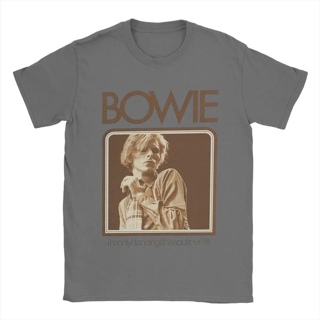 Davids Bowied Unisex Damen Kurzarm T-Shirt Neuheit T-Shirts Rundhals Lässige und Lockere T-Shirts Baumwolle Heißer Verkauf Top