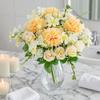 1PC Artificial Flowers Silk Roses Wedding Wreath Home Room Festival Decor Bridal Bouquets Outdoor Courtyard Garden DIY Gifts Box