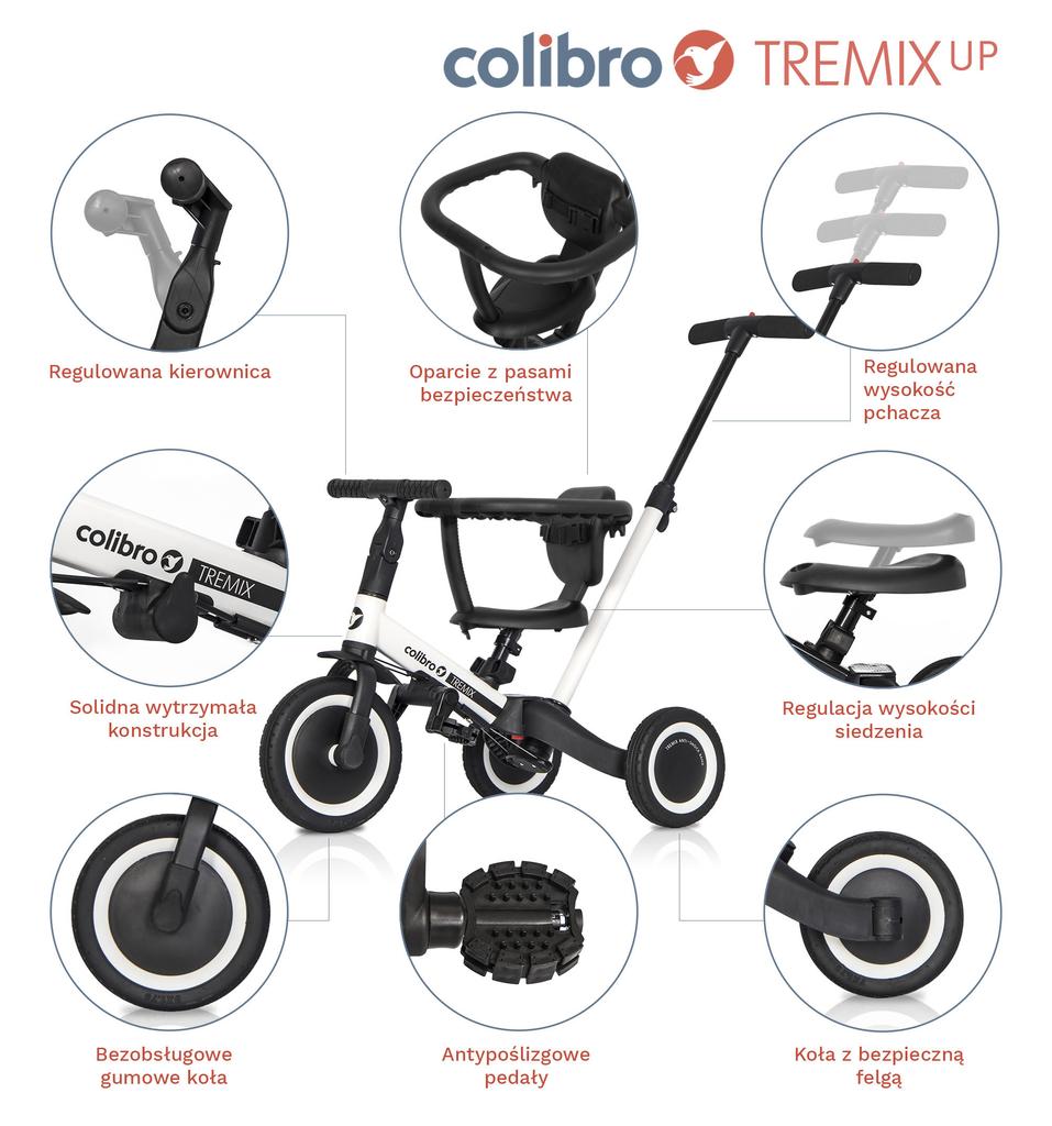 Dětské kolo COLIBRO 6 v 1 TREMIXUP RŮŽOVÉ