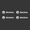 NADH5 Valve Stems & Caps Metal Emblem Auto Decor Decals Reflective For SKODA Superb Karoq YETI FABIA Octavia Kodiaq