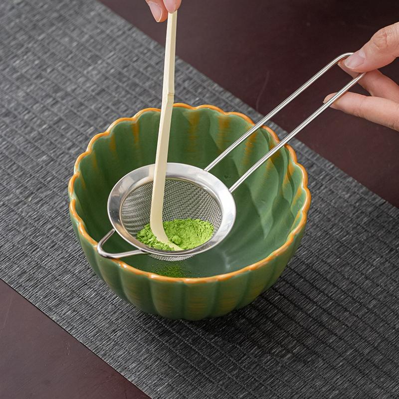 6Pcs/Set Ceramic Japanese Matcha Set Reusable Bamboo Matcha Whisk Scoop and Holder Matcha Bowl Home Tea-making Accessories New