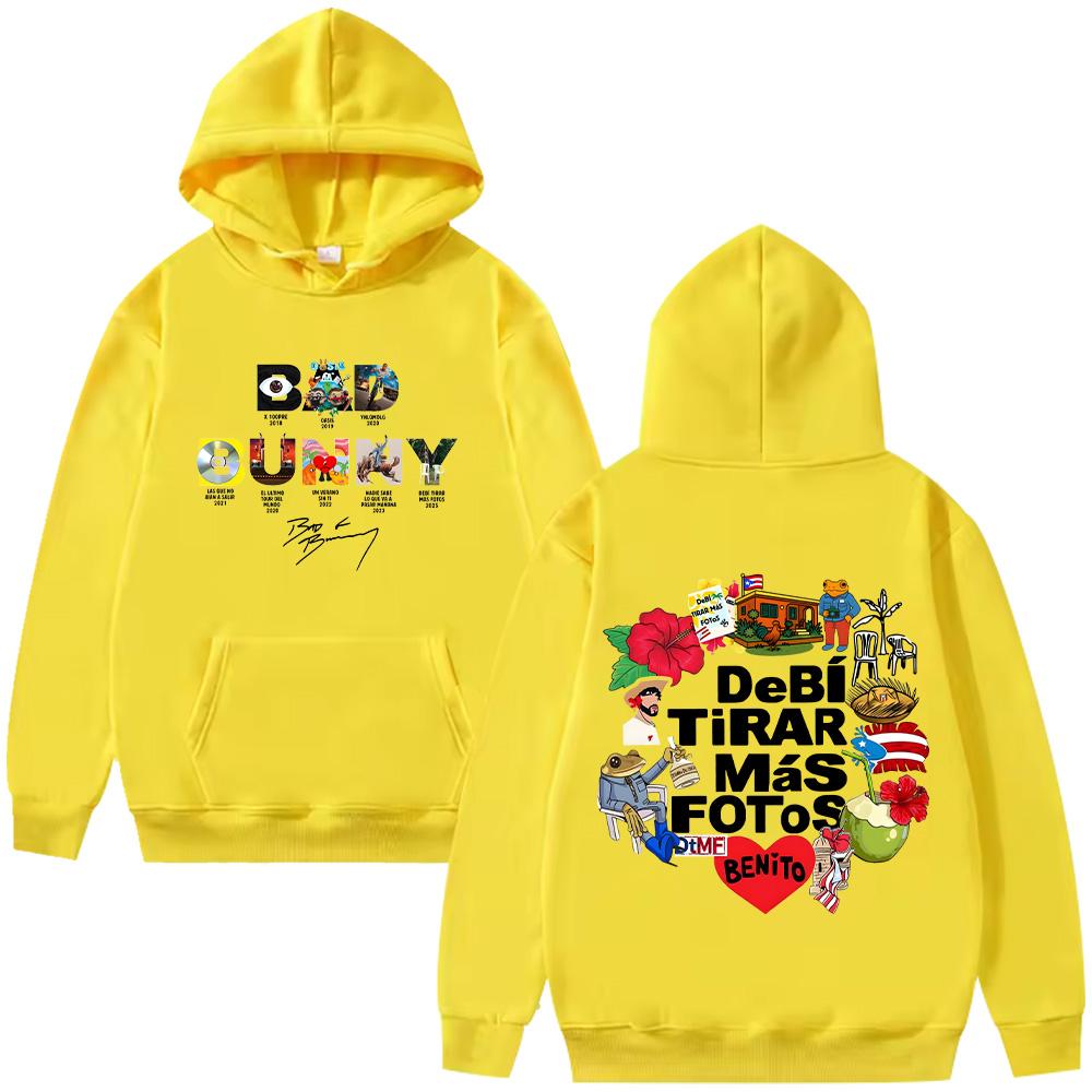 Bad Bunny X Debi Tirar Mas Fotos World Tour 2026 Hoodie  Men's Clothes Casual Hoodie Retro Fashion Y2K Comfort Unisex Sweatshirt