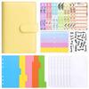 A6 Macaron PU Leather Zipper Budget Notebook with Detachable Loose-Leaf Pages