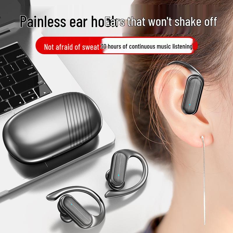 A520 Wireless Bluetooth Sports Ear-Hook Headset: Ultra-Long Battery, Waterproof, Stereo, Open Design.