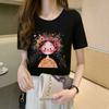 Niche Non-stop Style Pure Cotton Short-sleeved T-shirt for Women's New Versatile and Fashionable Slim Top for Summer