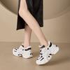 Autumn new mesh casual sports shoes women's thick-soled heightened color matching dad shoes women's student shoes