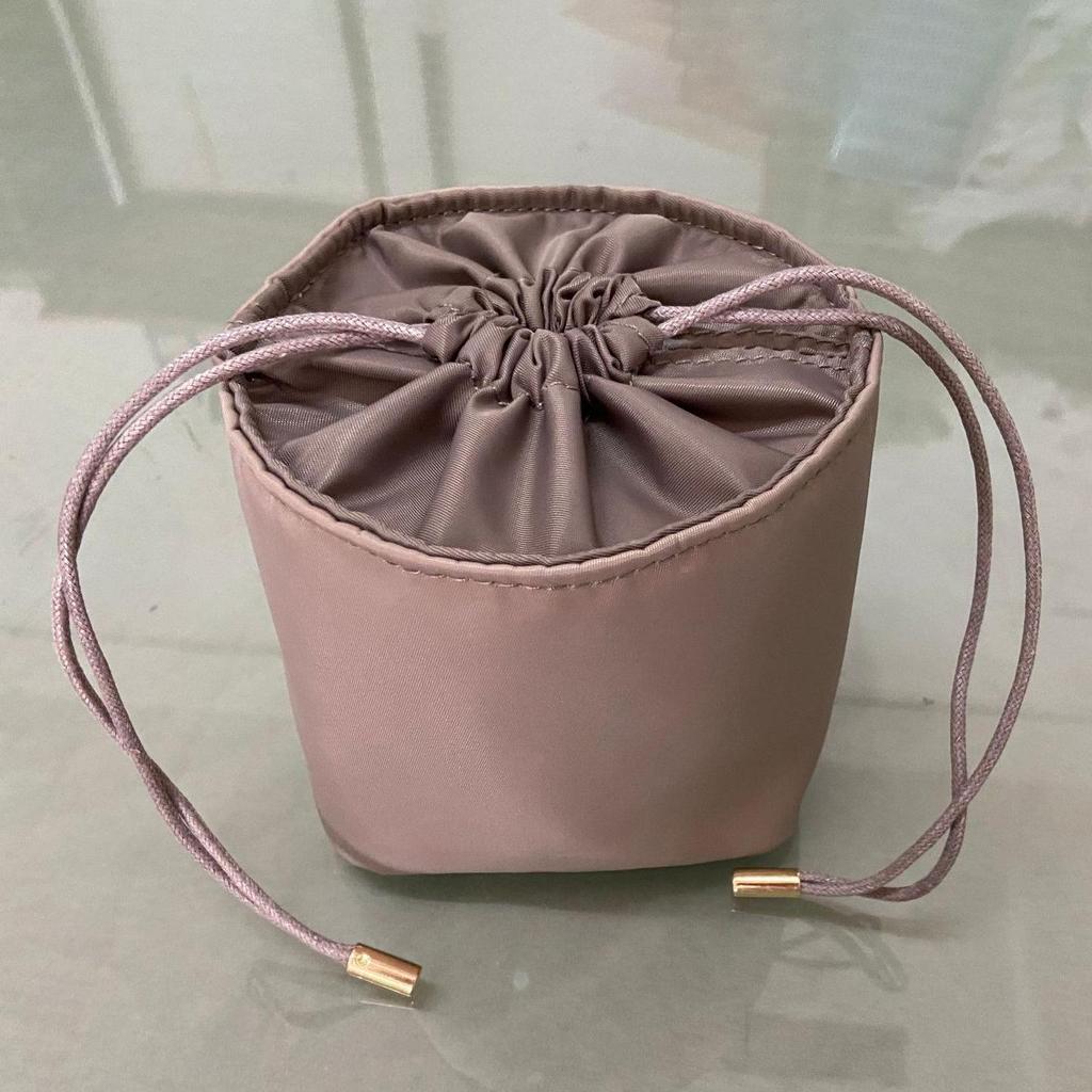 Red Tadpole Inner Pocket Mini Storage Bucket Bag - Modern Simple Design