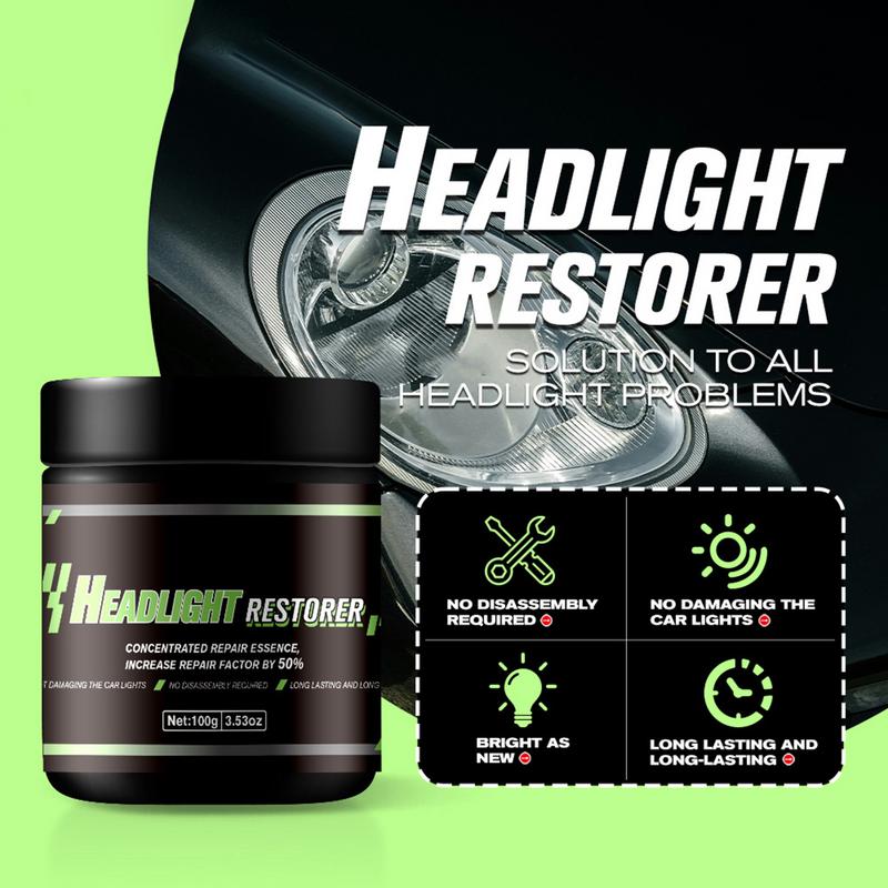 Headlight Restoration Headlight Restorer Car Headlight Restoration With Sponge Headlight Restoration Kit Head Light Lens