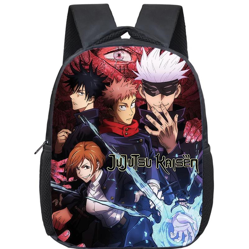 Anime Jujutsu Kaisen Backpack Boys Girls Kindergarten Book Bag Children School Bags Manga Gojo Satoru Yuji Itadori Backpack Gift