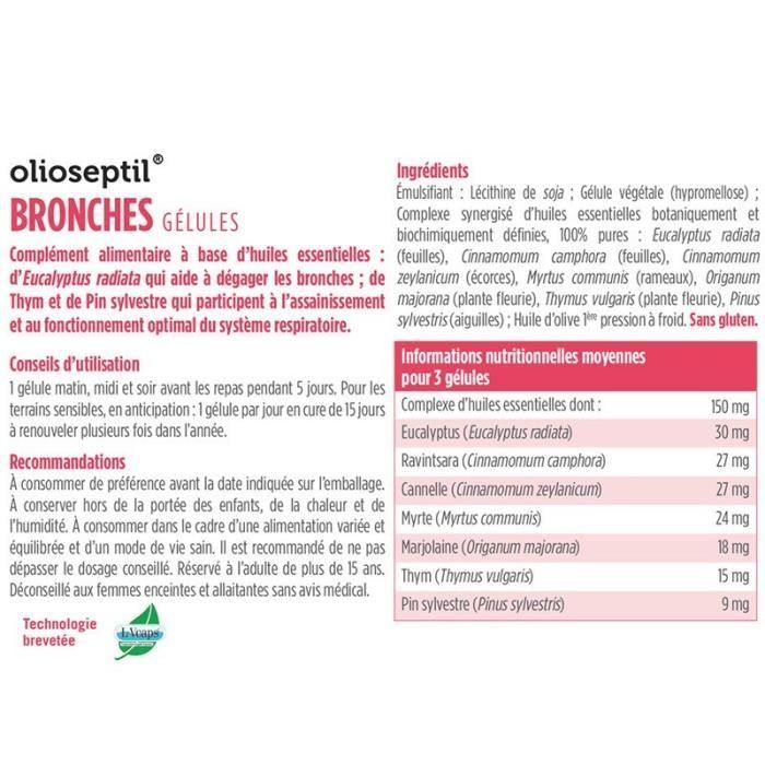 Ineldea Olioseptil Bronche 15 gélules