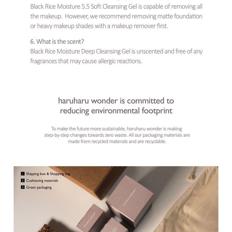 HARUHARU WONDER Black Rice Moisture 5.5 Soft Cleansing Gel