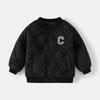 Warmer Winter Casual Unifarbener Gepolsterter Jungenmantel Kinder Outdoor Warme Baumwolljacke