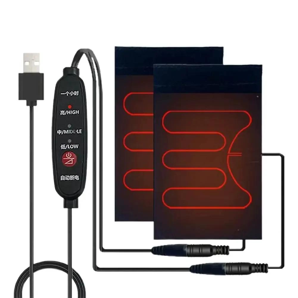 12V USB Motorrad Elektrische Beheizte Griffe Abdeckung 3 Gänge Elektrische Beheizte Lenkergriff Abdeckung Lenker Heizung Wärmer für Outdoor Fahren