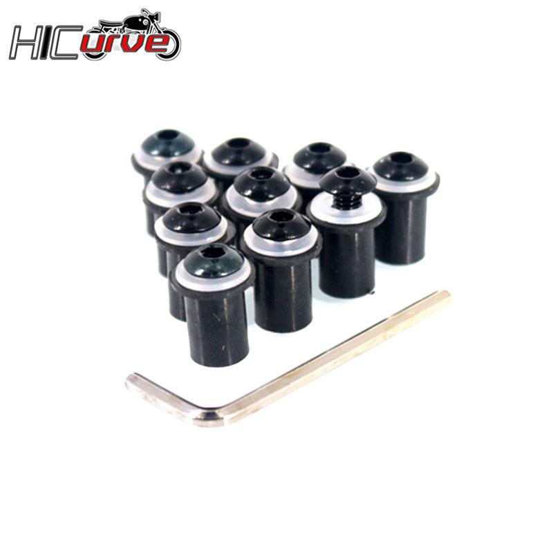 For BMW GS 1200 ADVENTURE F650GS R1200R LC F800GS G310GS 5mm 10PCS Motorcycle Windscreen Windshield Bolts Screws Nut Fastener