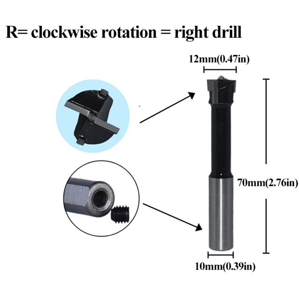 Zinc Zinc Alloy Material Forstner Drill Bit Left/Right Rotation Woodworking Drill Bit  Woodworking Tools