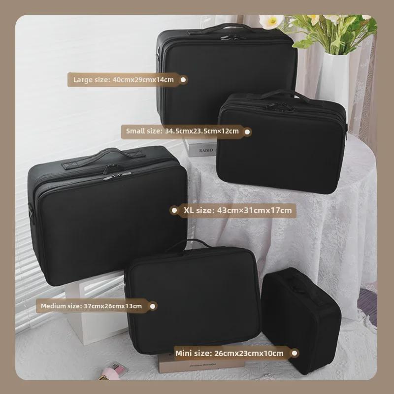 Women's Large-Capacity Portable Cosmetic Bag - Professional Makeup Artist Storage and Tattoo Tool Organizer