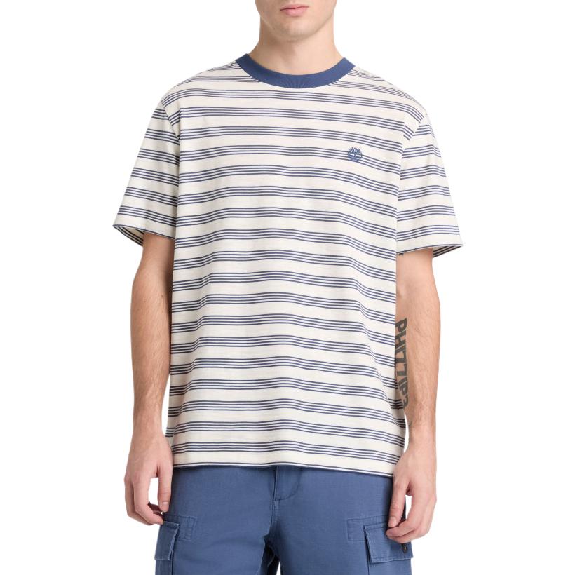 Timberland Striped Pullover Crew Neck Breathable T-Shirt Men Tops TB0A5SUNADP1 XS