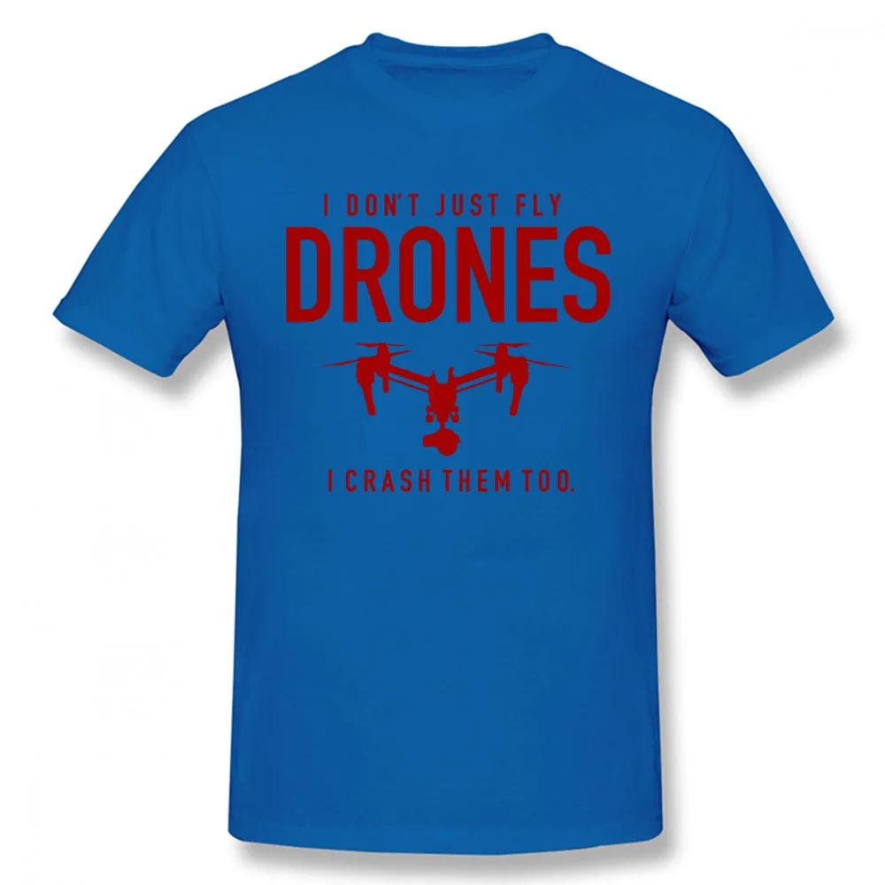 Funny I Don't Just Fly Drones I Crash Pilot T-Shirt Unisex Graphic Vintage Cool Cotton Short Sleeve T Shirts O-Neck