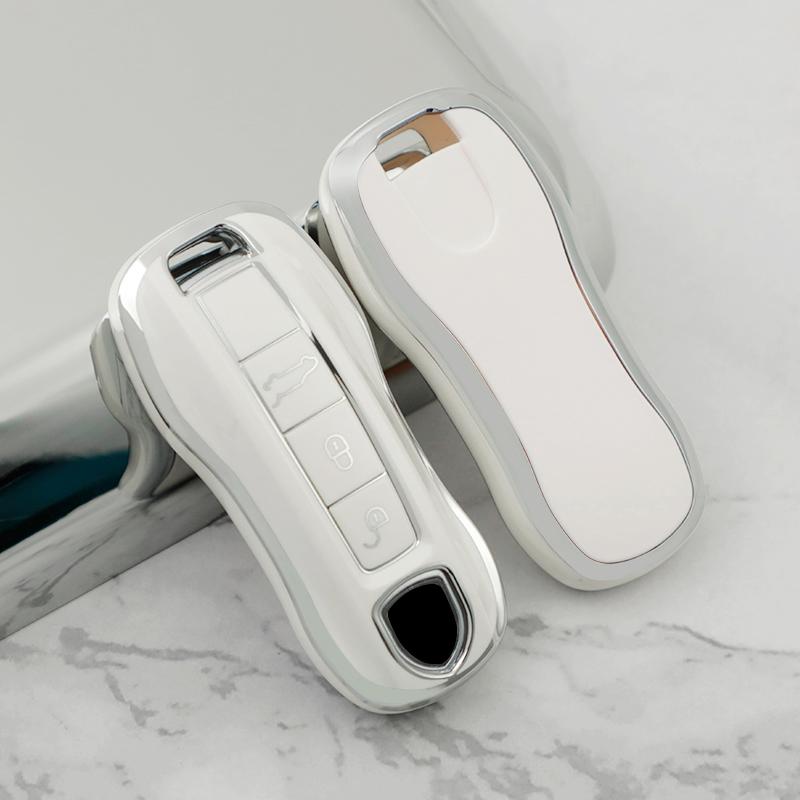 Car Remote Key Case For Porsche Cayenne Panamera 971 911 9Ya Macan 718 Taycan Boxster 3 Tpu  Cover Accessorie