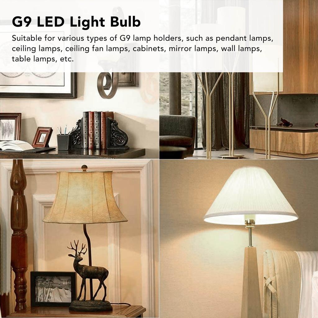 Plastic G9 Light Bulb Cool White LED Lamp New Clear Cover  Home Lighting