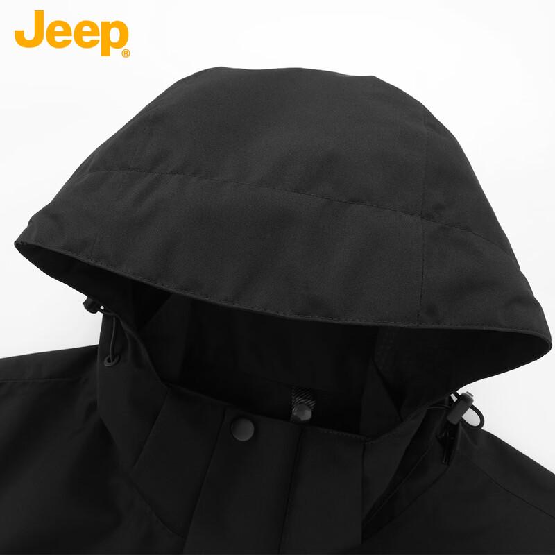 JEEP Unisex 3-in-1 Outdoor Windproof Water-Repellent Jacket
