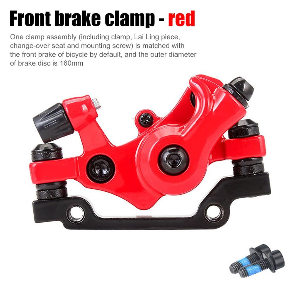 Aluminum Alloy MTB Brake Caliper Front/Rear Line Pulling Bicycle Mechanical Disc Brake Set 160mm Light Bike Pushes Caliper