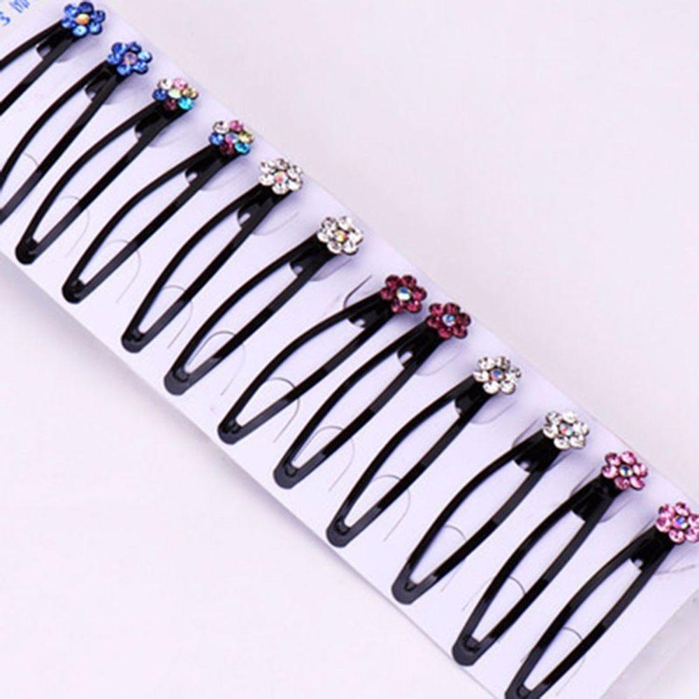 Crystal Hair Pins Black Hair Clip Hairgrips Barrettes Headwear for Kids Girls Hair Accessories