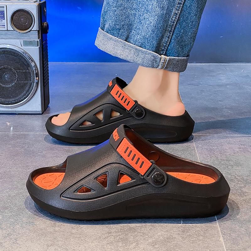Fashion Men's Sandals Lightweight Breathable Beach Shoes Soft Bottom Driving Slippers Trendy Flat Slippers for Outdoor Wear