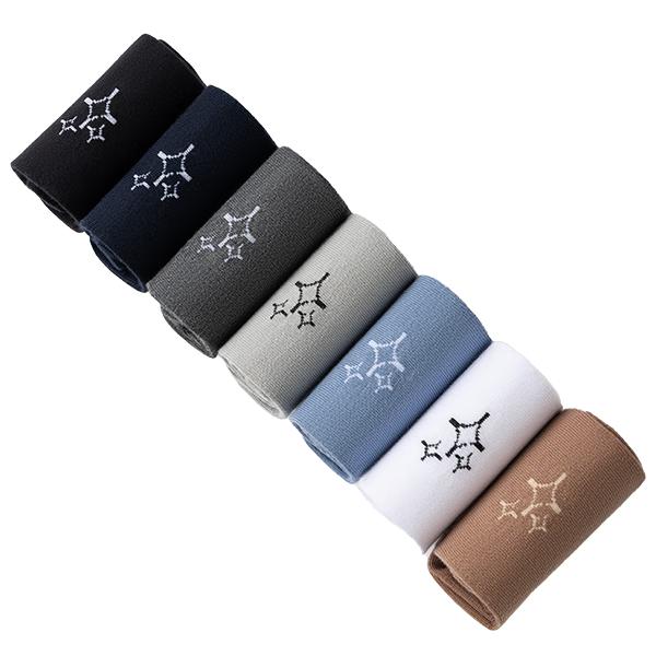 Yiershuang [10A Antibacterial] Men's Socks Autumn And Winter, 100% Pure Cotton Breathable Odor-Resistant Mid-Calf Solid Color Versatile Business Socks