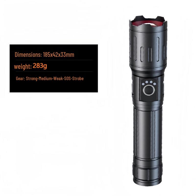 Rechargeable Zoomable Outdoor Handheld Flashlight
