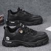 Rotating button leather Martin shoes men's tooling trendy shoes men's autumn new outdoor low-top men's shoes