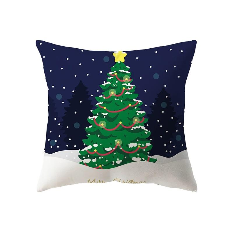 Christmas Themed Pillowcases Car Accessories Office Santa Claus Living Room Sofa Home Pillowcases