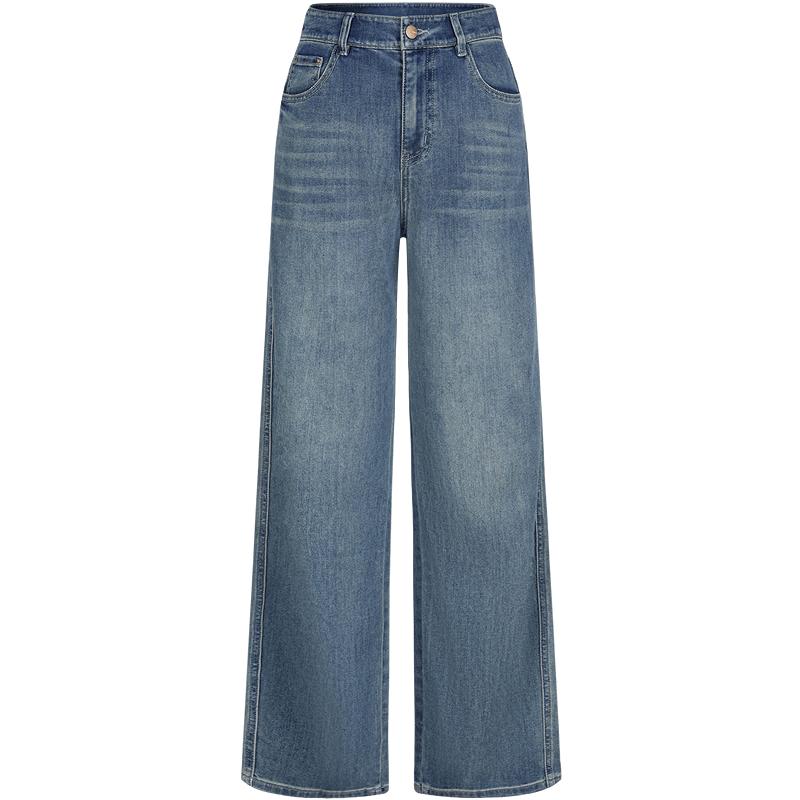 JUZUI Relaxed Fit Drape Denim Women s Jeans L