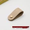 Leather Handle for Cabinet Door and Drawer - Single Hole, Pure Copper Accents