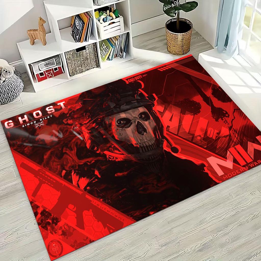 Classic Game Call of Duty Ghost Simon Cartoon Art  Rug for Bedroom Living Room Sofa Home Doormat Decor,Kids Non-slip Floor Mat