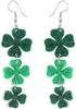 St Patricks Day Acrylic Green Shamrock Earrings for Women - Cute Sparkly Lucky Clover Saint Pattys Earrings Outfits Jewelry Gift