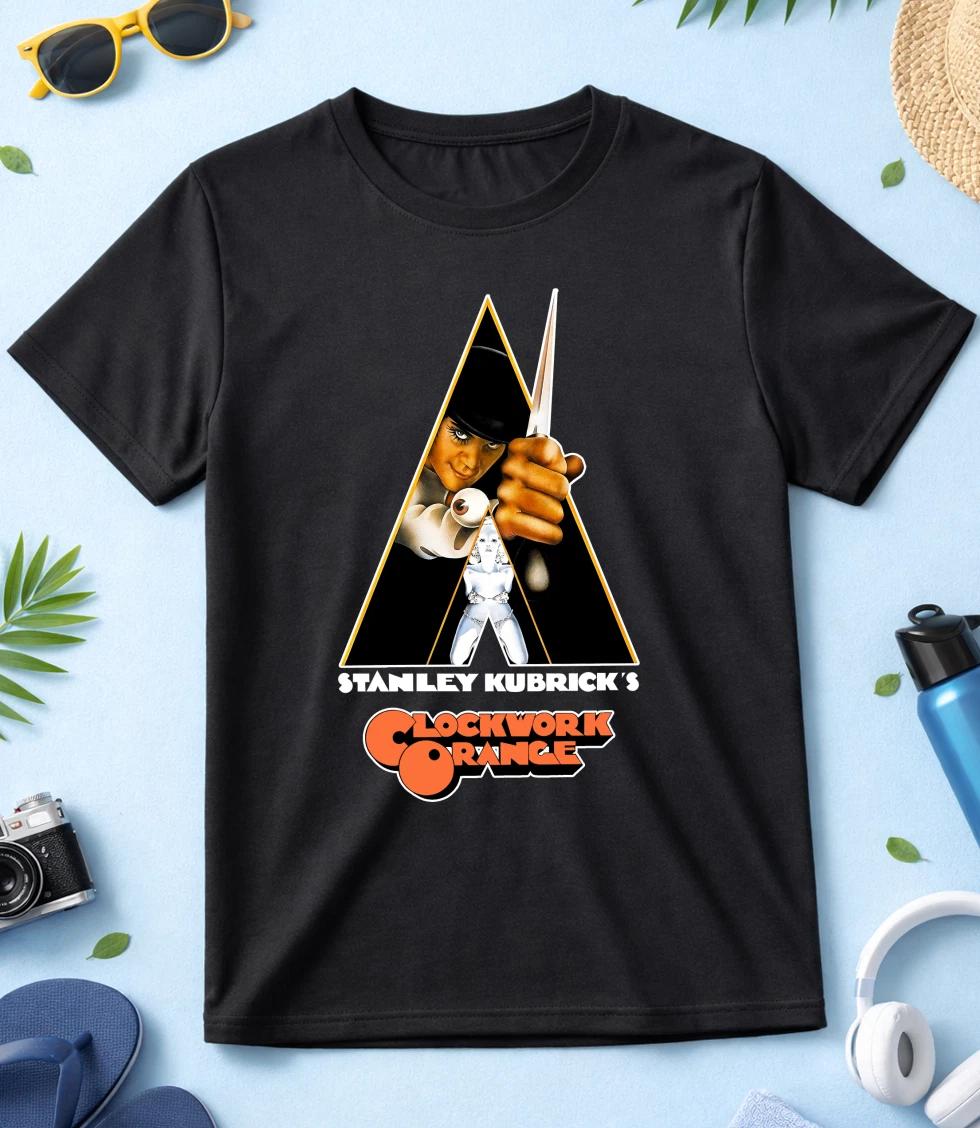 A Clockwork Orange Stanley Kubrick Men / Women White-Black T Shirt N106 S
