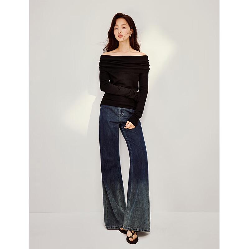 INMAN Women's Wool Blend Turtleneck Slim Fit Knit Top