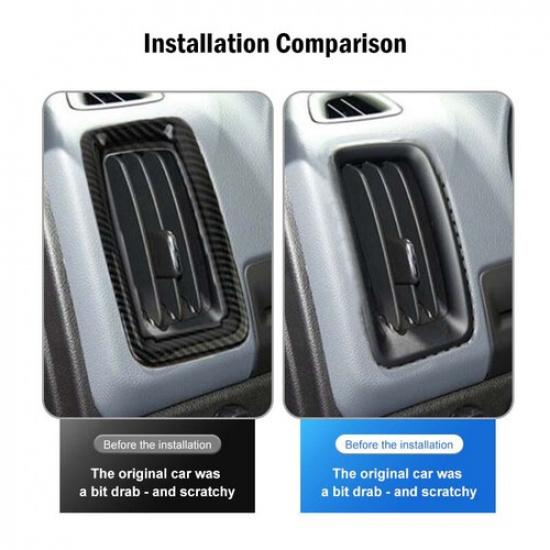 Console Side Air Vent Outlet Cover Trim For Chevrolet Colorado 14+Carbon Fiber