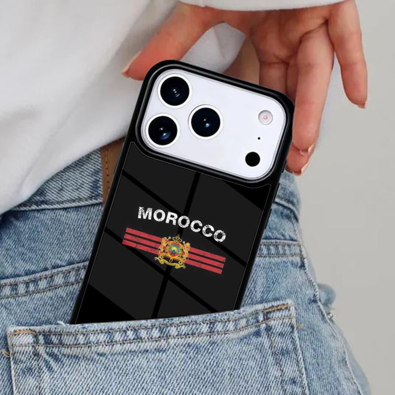 Flag of Morocco Phone Case for iPhone 16e 15 14 13 12 17 Pro Max Plus Air 17pro Cover Coque