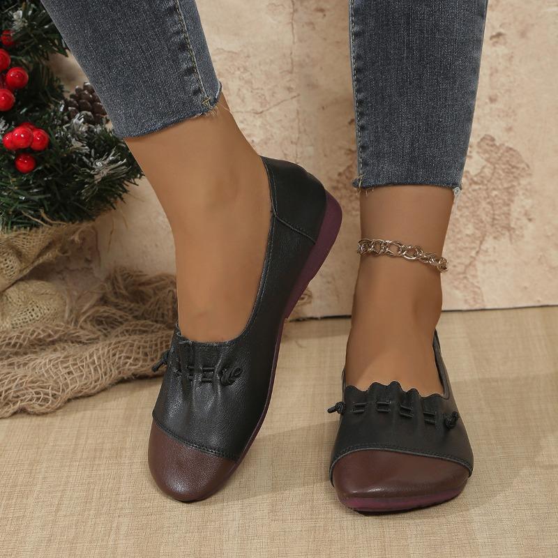 fashion 2024 new Flats women's loafers fall shallow casual pleated shoes trend comfortable walking dress sandals soft