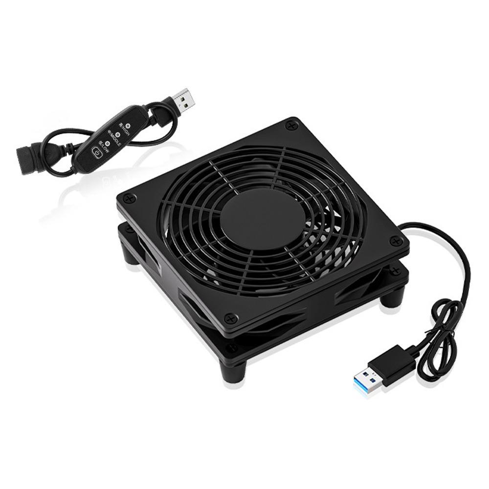 1Pcs 3 Speed Adjustable Router Cooling Fan Modem Heat Dissipation Base  WiFi Modem TV Box