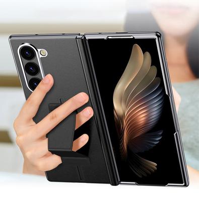 Leather Phone Case for Samsung Galaxy Z Fold 6 5 Fold6 Fold5 Magnetic Wrist Strap Stand Back Cover With Protection Flim