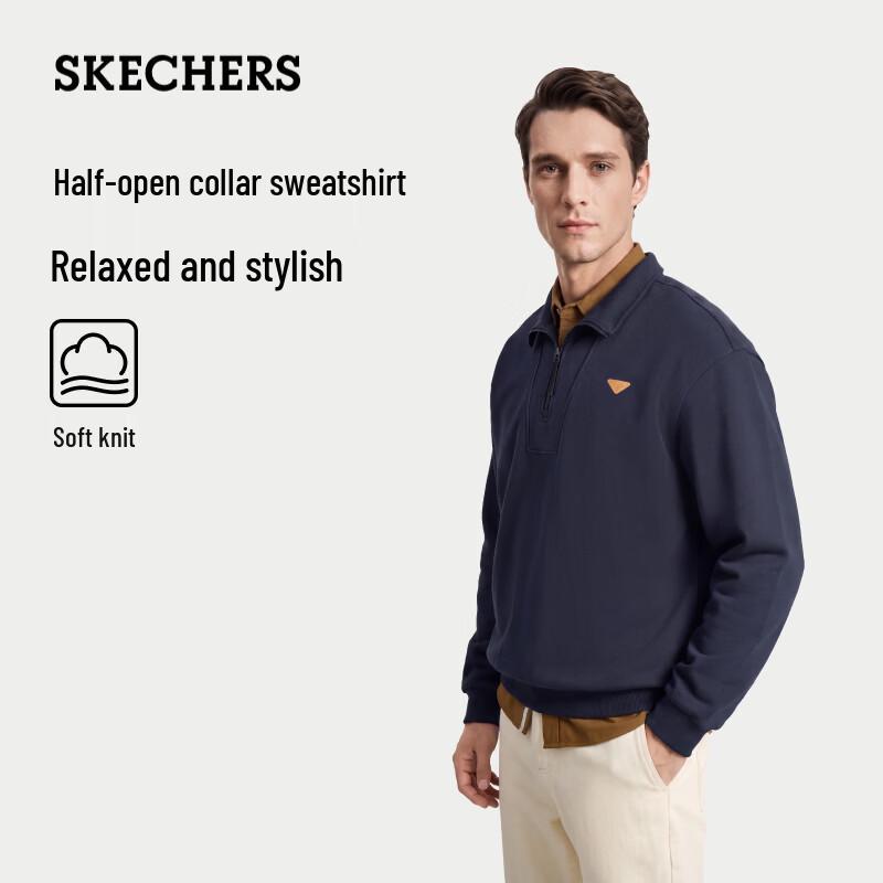 Skechers Unisex Relaxed Fit Collared Knit Pullover L326U003