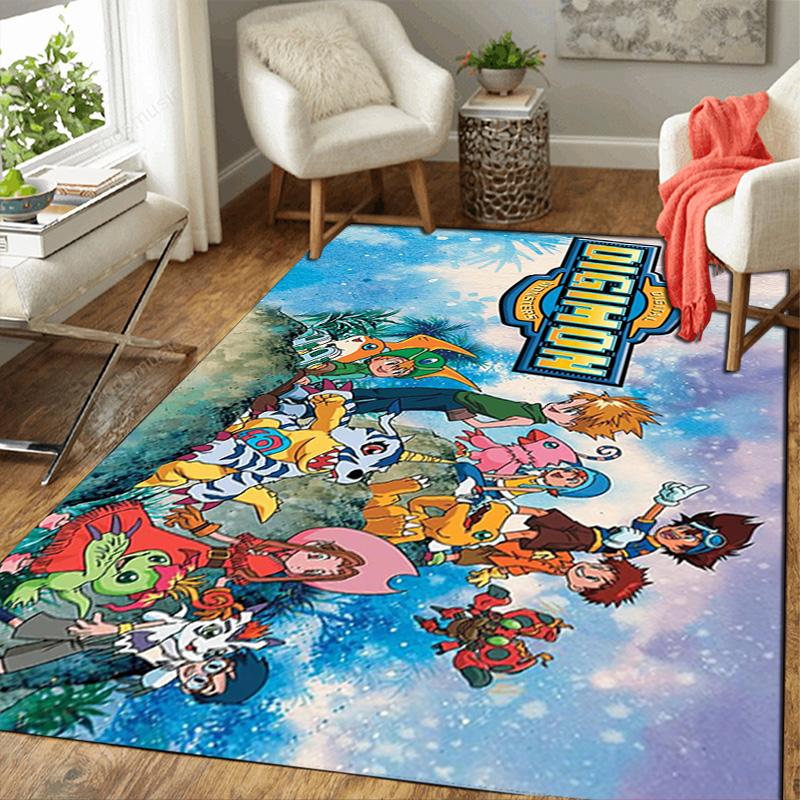 Digimon Rug Floor Mat for Living Room or Bedroom Soft and Comfortable Carpet a Gift for Birthday and Holiday.NFF0928542