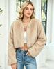 Autumn and winter women's clothing artificial fur jacket European and American street style short cardigan plush top spot