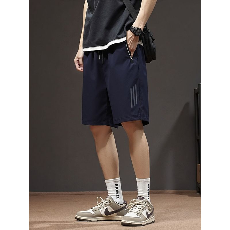 Outdoor Sports Fitness Running Ice Silk Quick-Dry Shorts for Men, Summer Thin Five-Point Pants, Export Men's Casual Mid-Length Pants